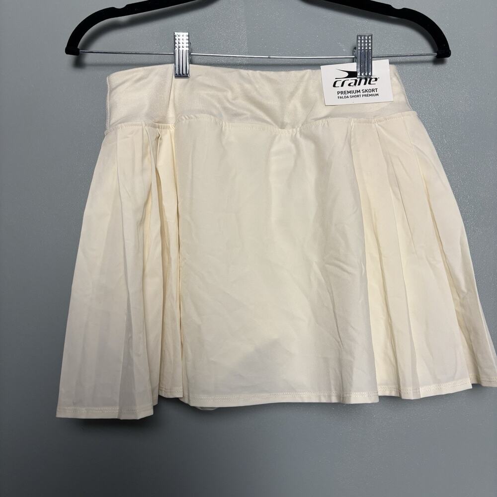 NWT Crane Women’s Cream Ivory Premium Falda Skort Tennis Pickleball Small New